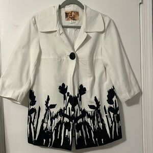 Mac & Jac Black & White Jacket Peacoat M